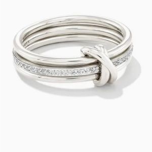 Kendra Scott fine jewelry Tia Sterling silver ring in white sapphire